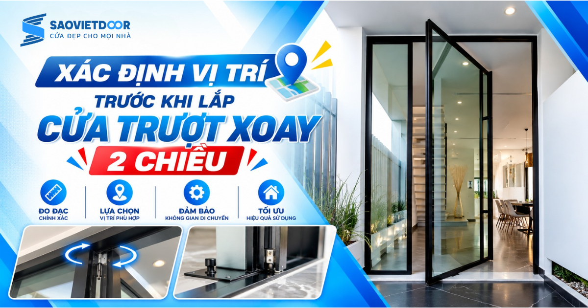 Xác Định Vị Trí Trước Khi Lắp Cửa Trượt Xoay 2 Chiều