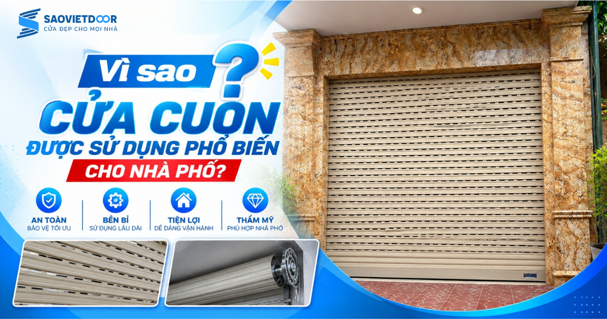 Vì sao cửa cuốn được sử dụng phổ biến cho nhà phố?