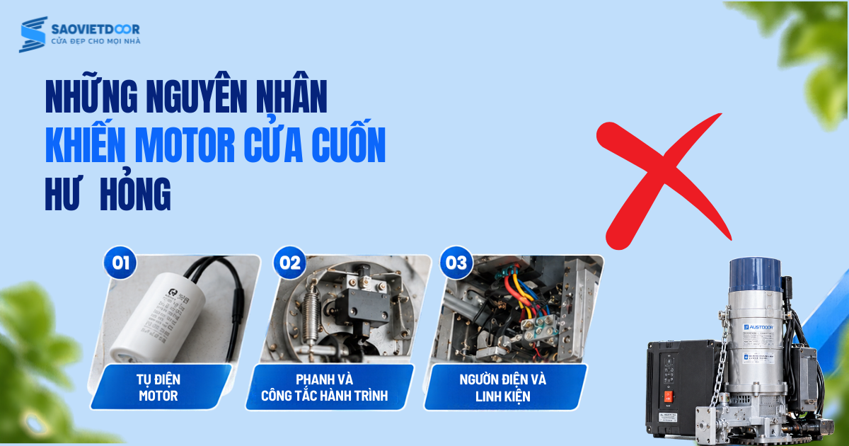 Nguyên Nhân Phổ Biến Khiến Motor Cửa Cuốn Hư Hỏng