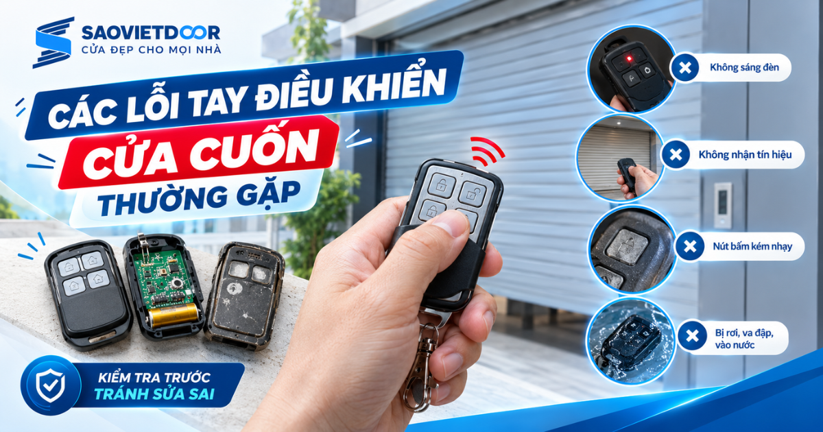Sửa tay điều khiển cửa cuốn – Kiểm tra miễn phí, thay pin miễn phí 11 loi-tay-dieu-khien-cua-cuon-thuong-gap
