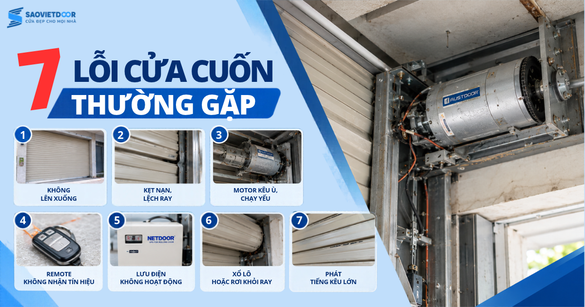 7 Lỗi Cửa Cuốn Thường Gặp